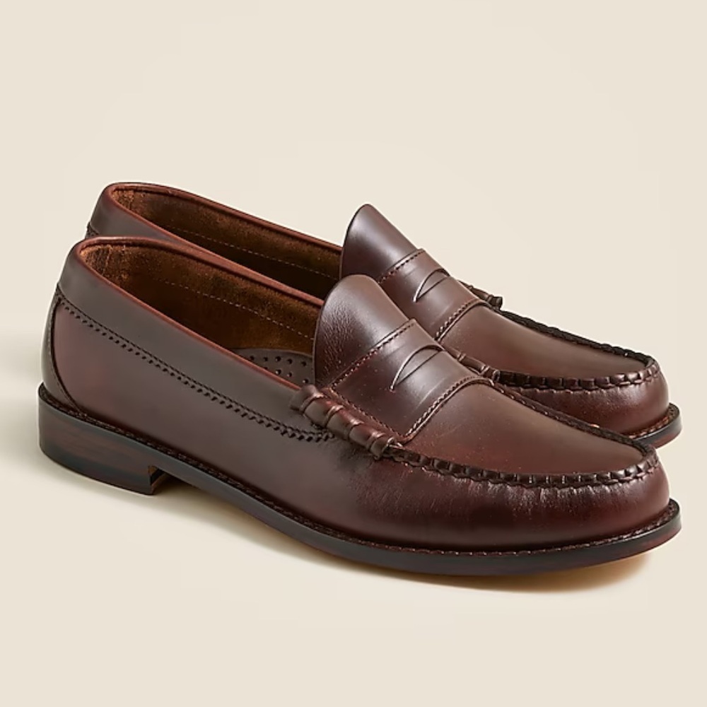 J Crew Whiskey Camden Loafers With Leather Soles Nwob